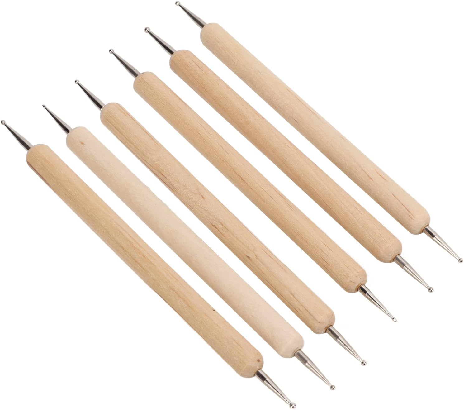Embossing Stylus Set, 6 Pcs Double End Tracing Dotting Stylus for DIY Leather Craft Lovers Professionals Modeling Tools Sculpture Supplies image number 5
