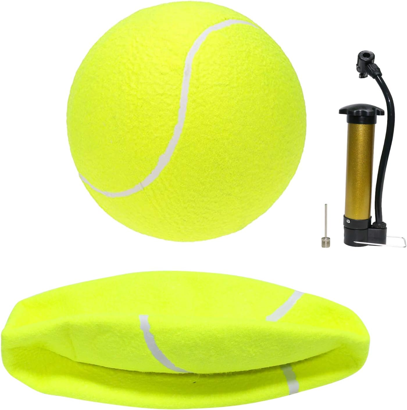 URBEST Oversize Giant Tennis Balls, Inflatable Tennis Balls for Signature, Children Adult Pets Dogs Cats for Fun (Shipped Deflated)