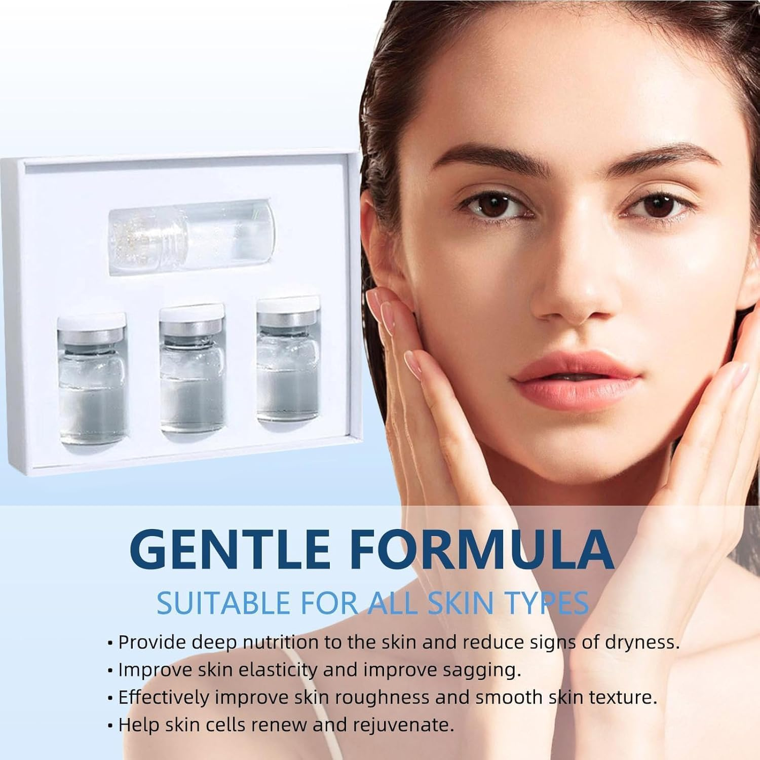 Micro Infusion System for Face, Needling Kit Skin Tightener, Micro Needling Kit with Microneedling Serum for Taking Care of Blemished Skin for All Types,4+12 - 4+12 image number 4