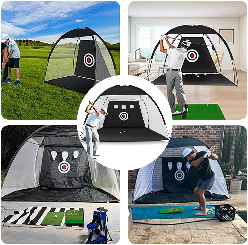 Golf Hitting Nets Kit with Target/Mat/Balls/Tee/Bag, Golf Practice Net, All in 1 Home Heavy Duty Golf Hitting Net, Golf Hitting Nets for Backyard Outdoor image number 1