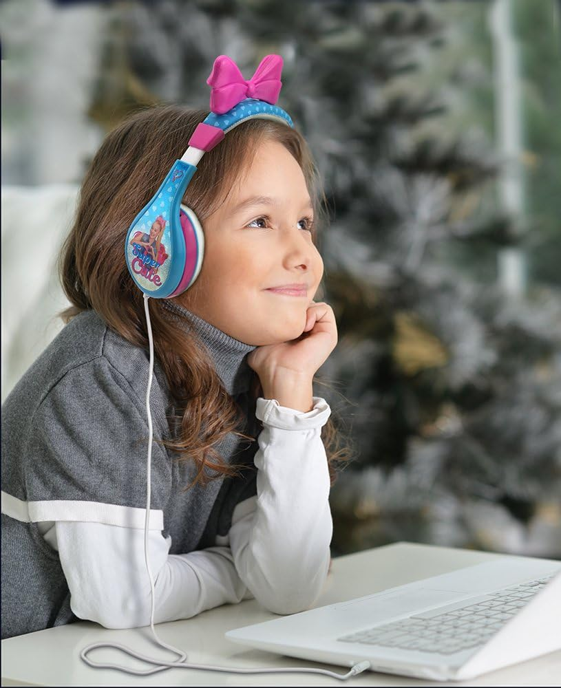 Jojo Siwa JJ-140.FXV8 Super Cute Youth Headphones - Volume Limiting (Blue/Pink) image number 1