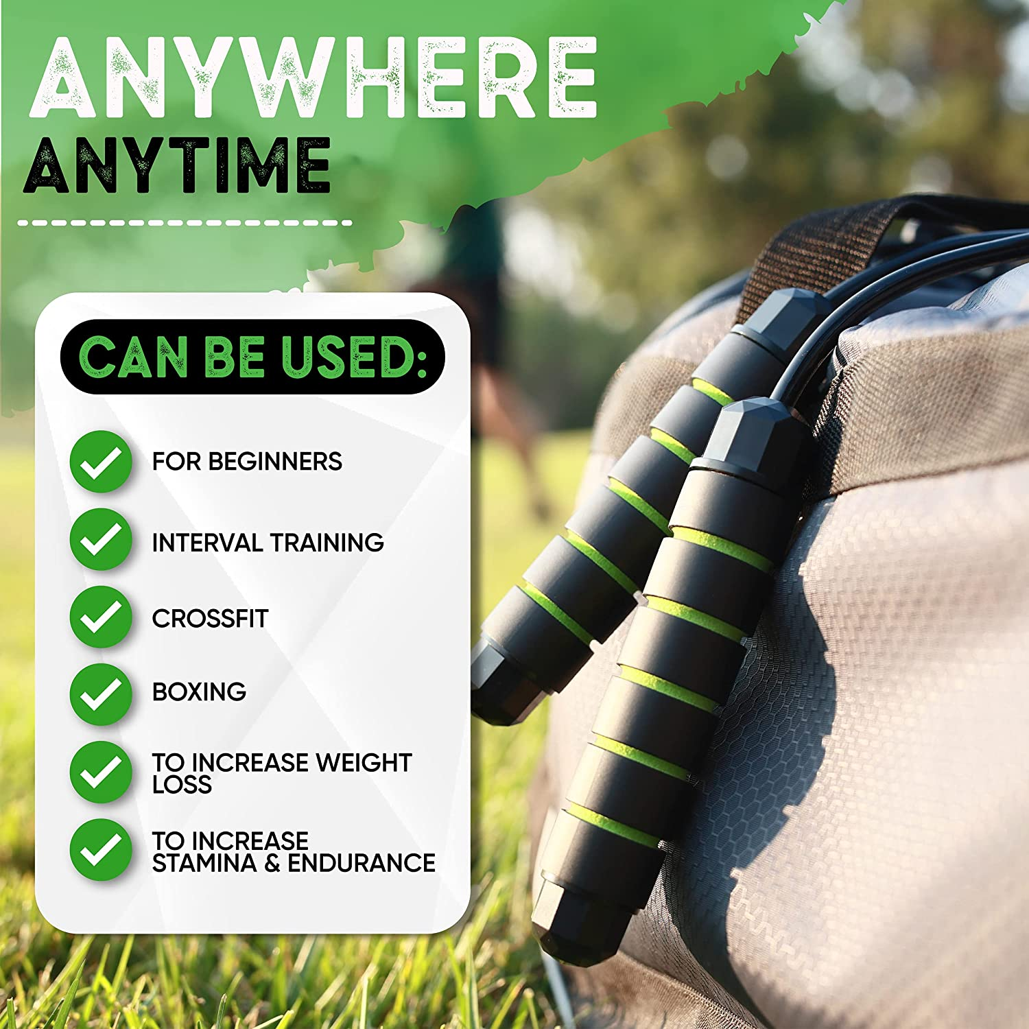 Weighted Cordless Jump Rope - Adjustable Length Ropes Ropeless Jump Rope for Beach Body - Eliminate Dad Bod with Indoor Jumprope - Cordless Jumping Rope Great for Improving Fitness in Small Spaces image number 6