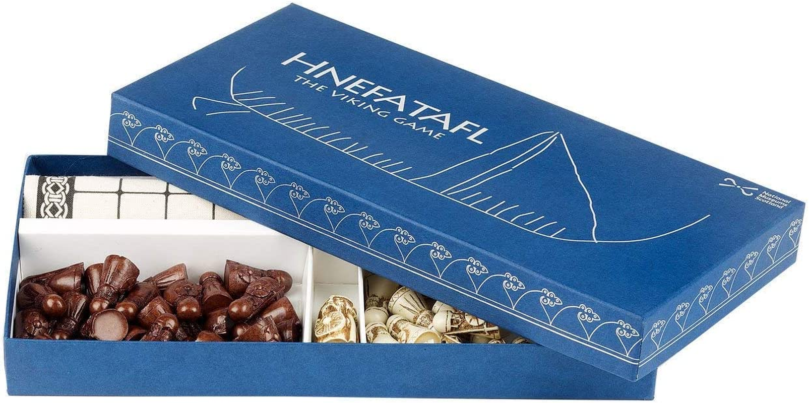 NMS Hnefatafl - the Viking Game - Includes Uniquely Designed Cotton Drawstring Pouch/Bag for Playing Pieces image number 3