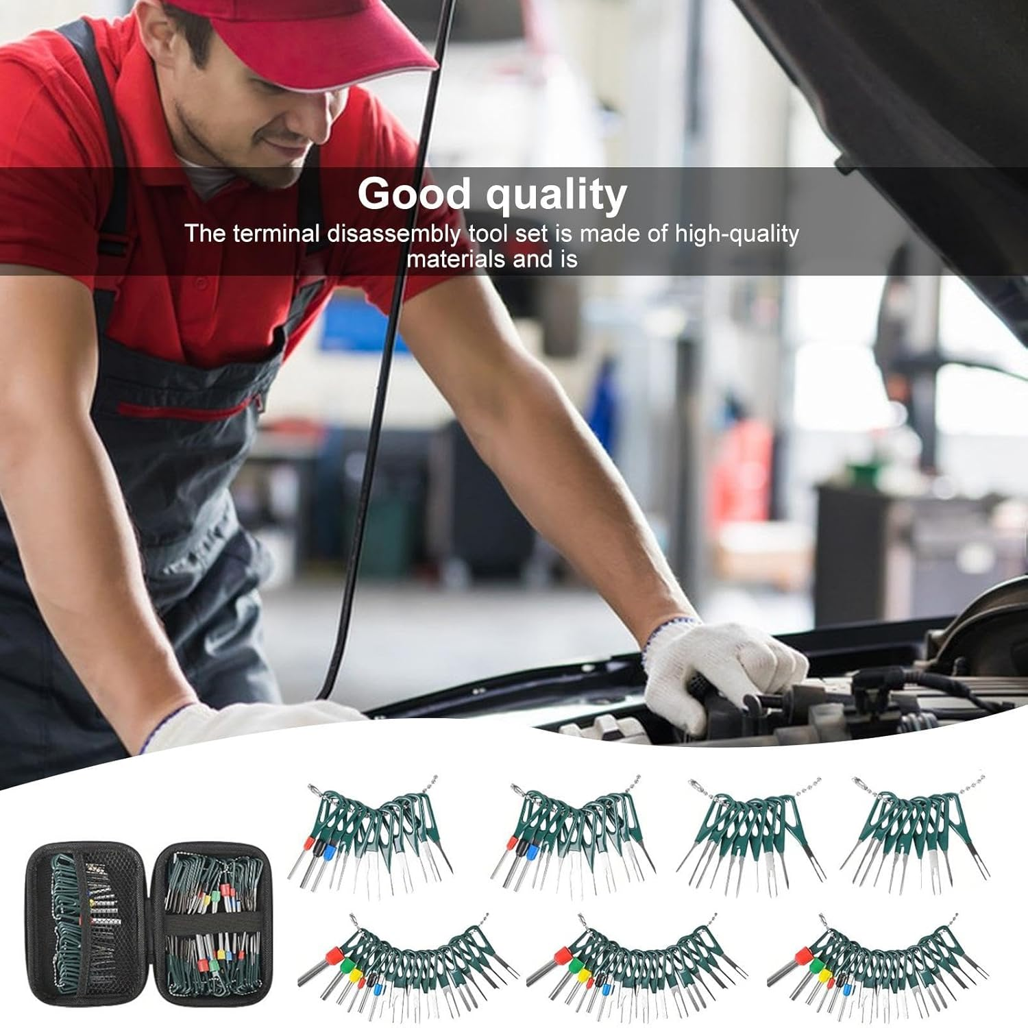 Wire Terminal Removal Tool - Auto Electrical Wiring Terminal Kit,Depinning Tool Electrical Connector Pin Removal Tool Kit, 172X Vehicle Wire Terminal Repair Tool image number 4