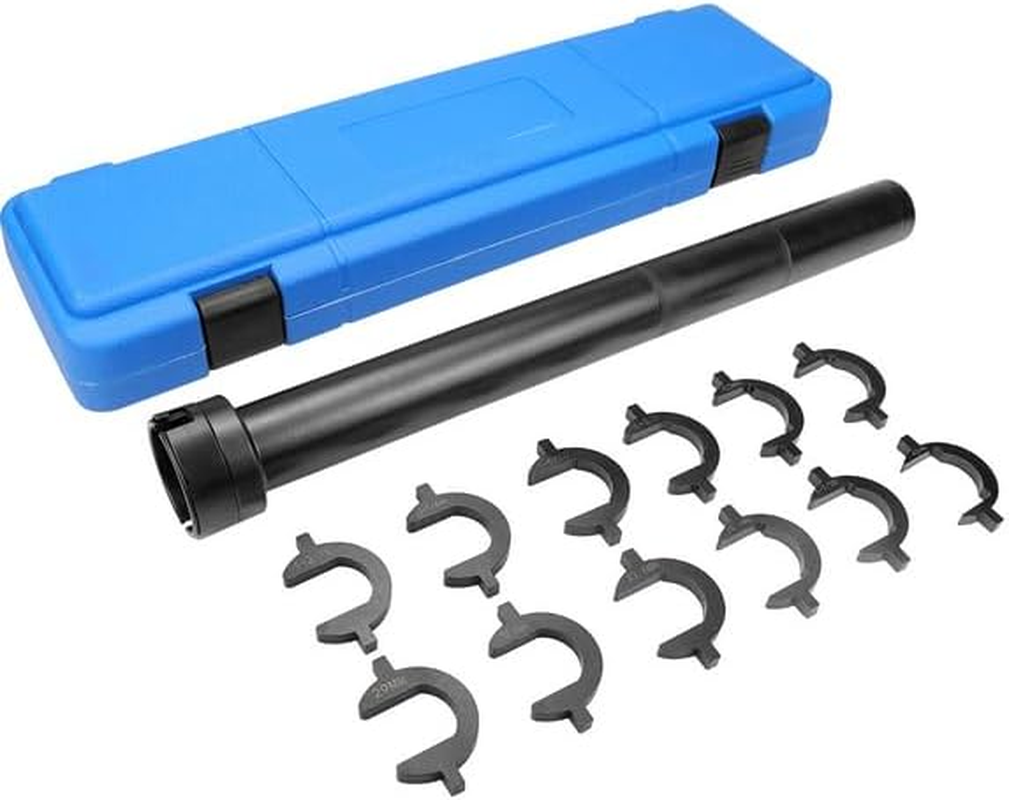 Tie Rod Removal Tool Inner,13 Pcs Tech Inner Tie Rodremoval Tool Kit, Car Inner Tie with 12 Crowfoot Adapters for Tie Rod Removal and Installation, Blue image number 2