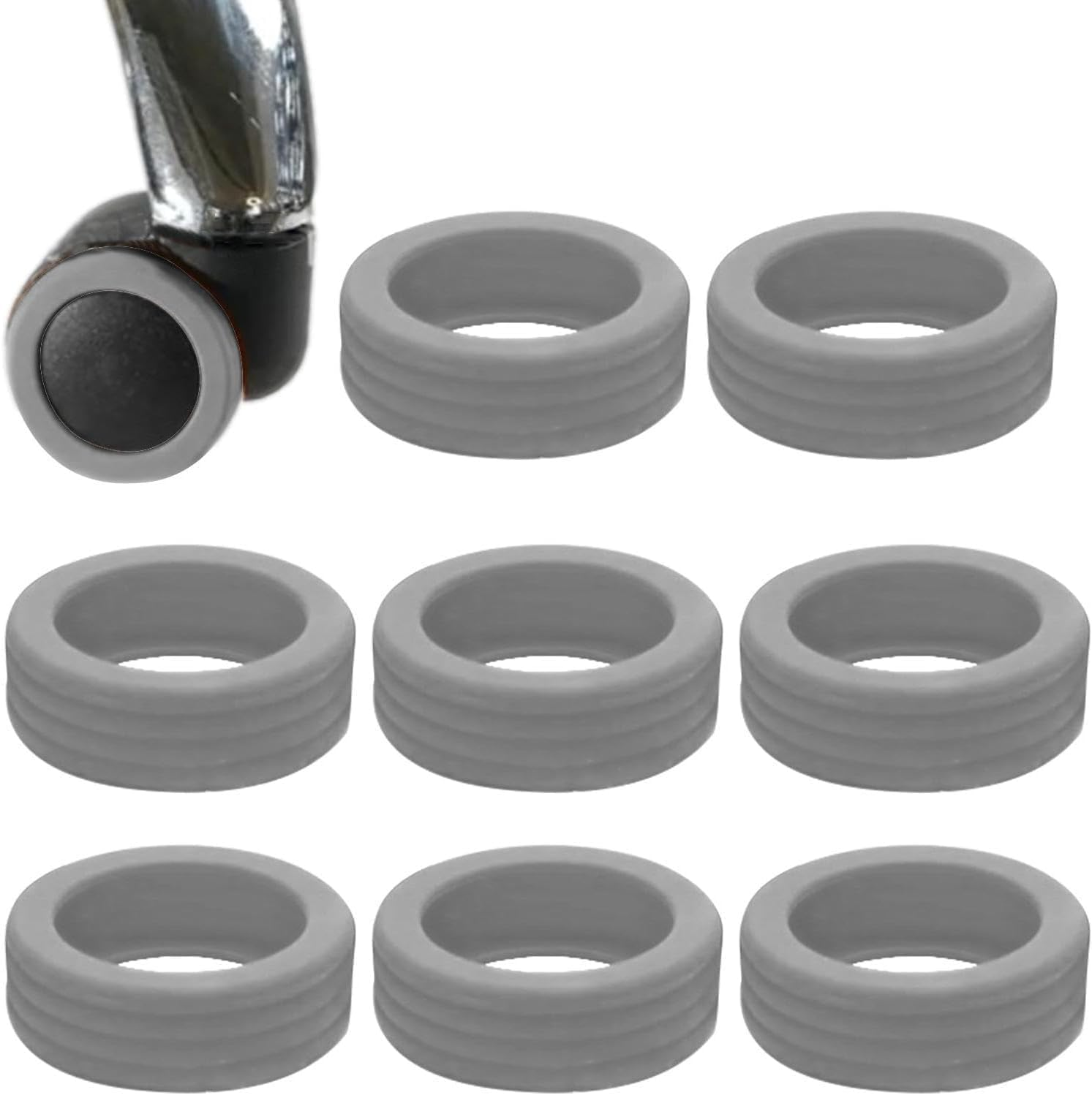 Luggage Wheels Cover, 8 Pcs Silicone Luggage Tyre Case, Reduce Noise Suitcase Wheels Cover, Luggage Tyre Protection Cover, Wheels Cover for Most Luggage, Carry on Luggage Wheels Cover for Women Men/43 image number 4