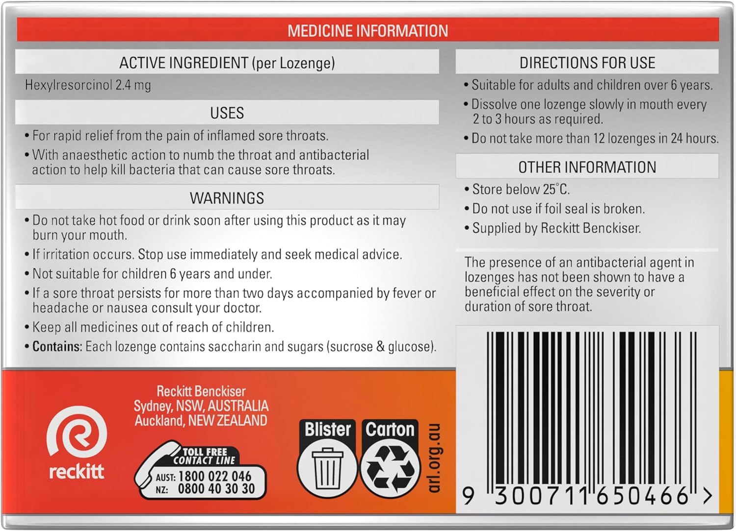 Strepsils Extra Lozenges Honey and Lemon 16S Numbs the Pain, 0.056 Kilograms image number 5