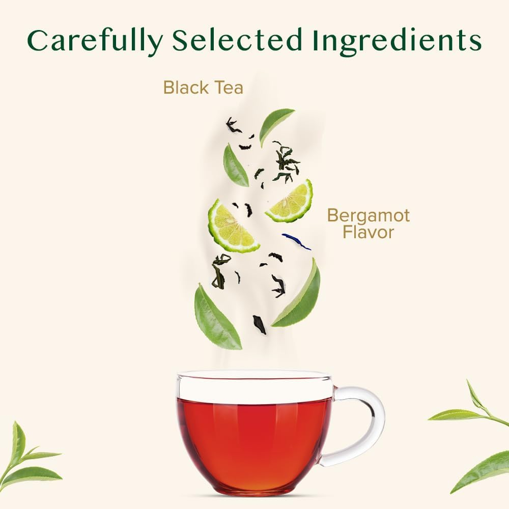 VAHDAM, Earl Grey Citrus, 15 Tea Bags | 100% Natural, Long Leaf Pyramid Tea Bags | Aromatic & Delicious, Black Tea Mixed with Natural Bergamot Oil | Packed at Source | Iced Tea Bags image number 4