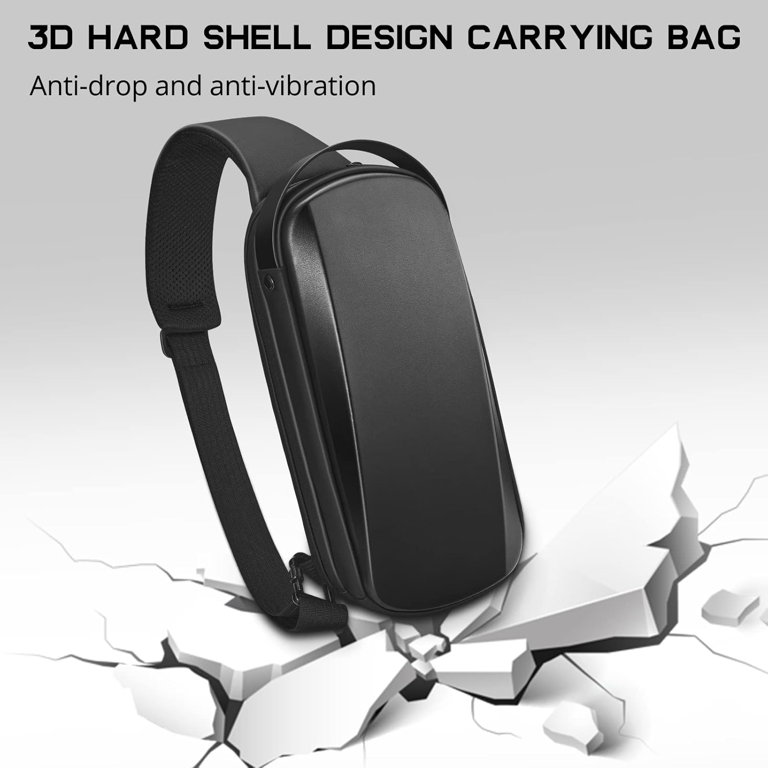 MVRPDXC Carrying Case for Steam Deck Console & Accessories, Shockproof Hard Shell Protective Crossbody Shoulder Chest Backpack with Pockets Fit Console for Travel and Home Storage image number 2