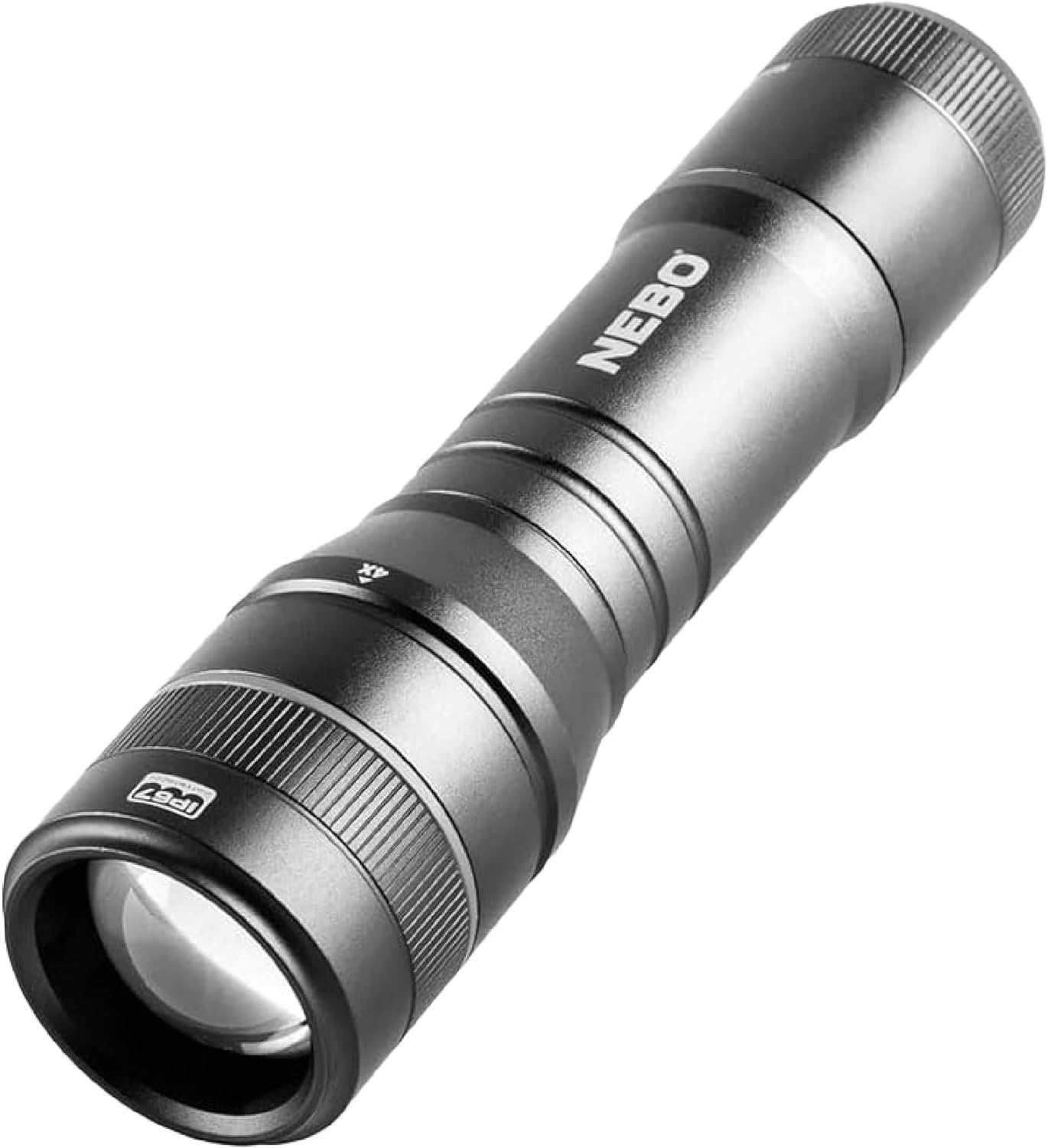 NEBO Newton 500 &ndash; 500 Lumen AAA Handheld Flashlight with 4&times; Zoom, 4 Modes, Magnetic Base, Rear Easy‑Touch Switch, IP67 Waterproof, Aircraft‑Grade Aluminium, Includes AAA Batteries image number 4