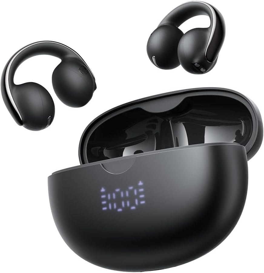 YAMDROK Y1 Lite Open Ear Headphones, Lightweight Wireless Earbuds Bluetooth 6.0 with Digital Display, IPX4, Noise Cancelling Earphones for Calls, 30H, 13Mm Drivers Bass, Stable Fit for Sports image number 4