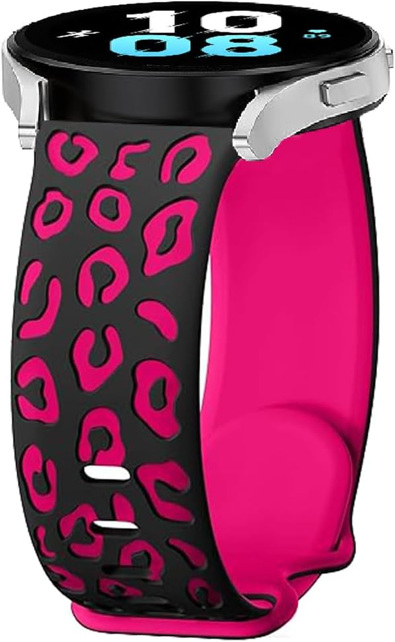 BYISYUE Leopard Replacement Band for Amazfit GTR Mini/Gtr 42Mm/Gts 4/GTS 4 Mini/Gts 3/GTS 2/2E/2 Mini, 20Mm Silicone Sport Watch Strap for Amazfit Bip 3/3 Pro/S/S Lite/U/U Pro