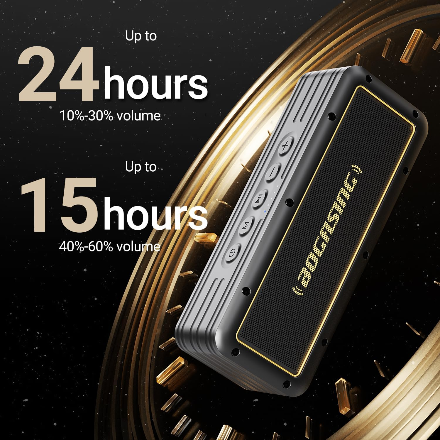 BOGASING G4 Bluetooth Speaker, Portable Wireless Speakers, 50W Stunning & Balanced Sound with Deep Bass, 24H Playtime, IPX7 Waterproof, Bluetooth 5.3, EQ, TWS, Tf-Card, AUX, USB, for Outdoor Shower image number 5