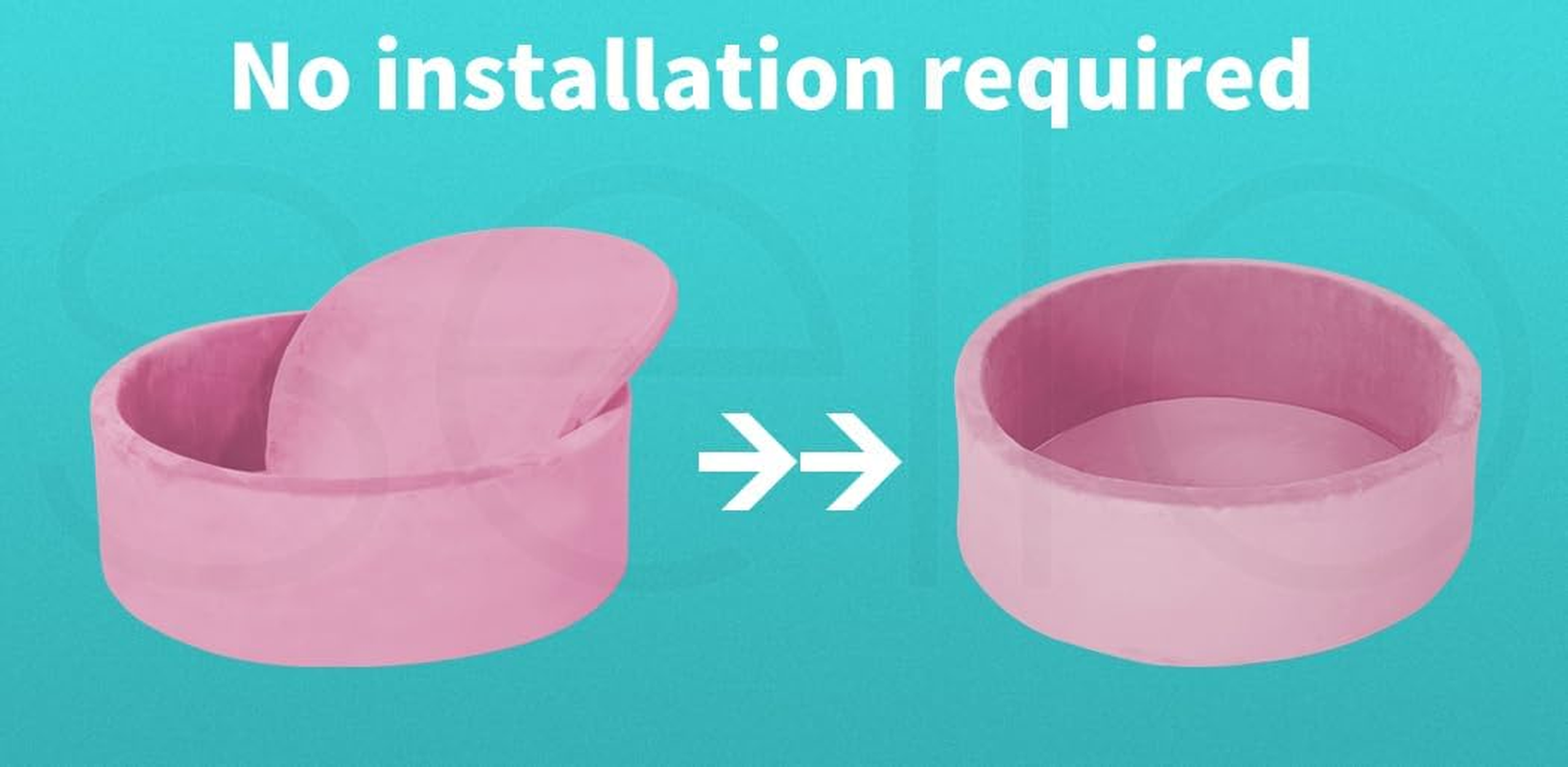 Bopeep Kids Ocean Balls Pit Baby Play Tent Playpen Mat Foam Pool Barrier Toy Padding Soft Child Fence (Pink-Without Balls) image number 3