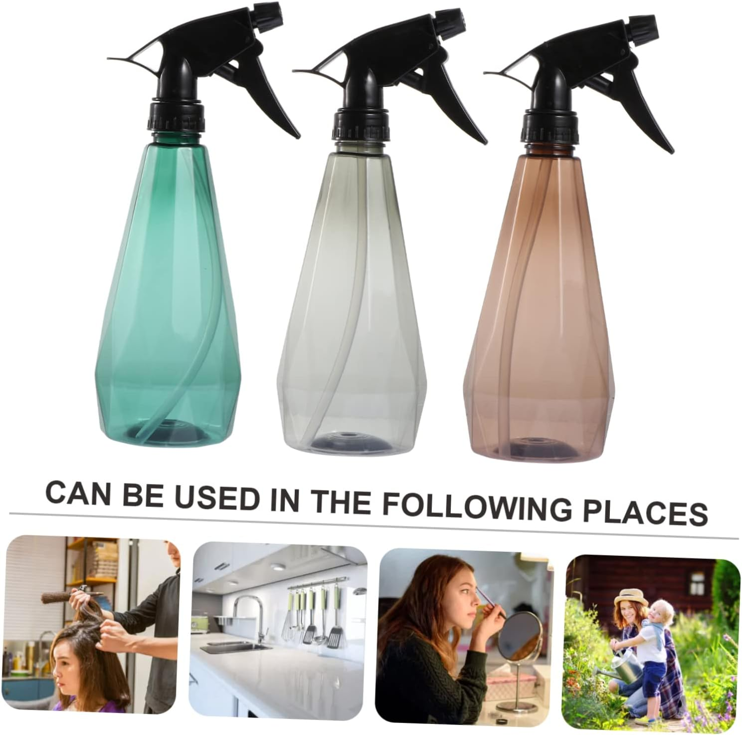 3Pcs Candy Plastic Watering Can Portable Garden Kettle for Indoor Plant Mister Continuous Spray Bottle image number 6