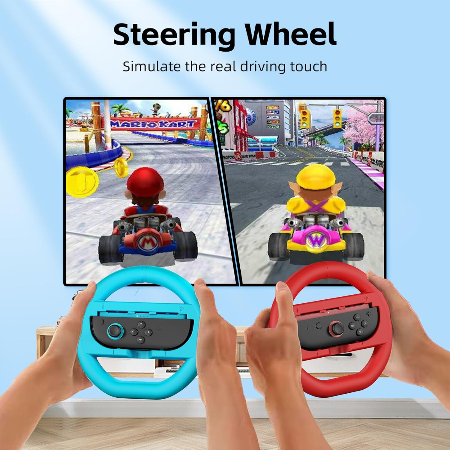 DOYO 10-In-1 Switch 2 Sports Accessories Bundle for Switch 2 Joy-Con with Tennis, Golf, Steering Wheel, Sword - Motion Control Game Kit for Switch Sports & Fitness Games image number 4