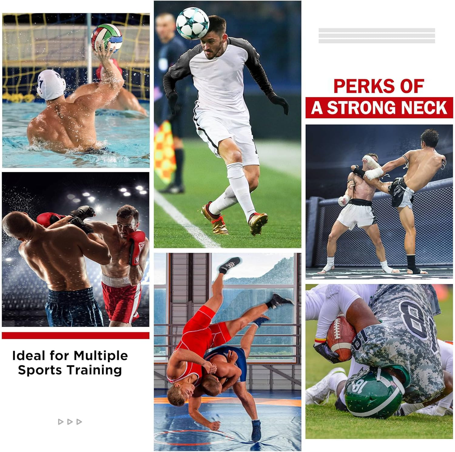 RDX Neck Harness Weight Lifting Training, Head Harness Exerciser, 4MM Padded Neck Builder, 90CM Long Adjustable Steel Chain, Gym Boxing Strength Resistance Workout, Strengthener Trainer Equipment