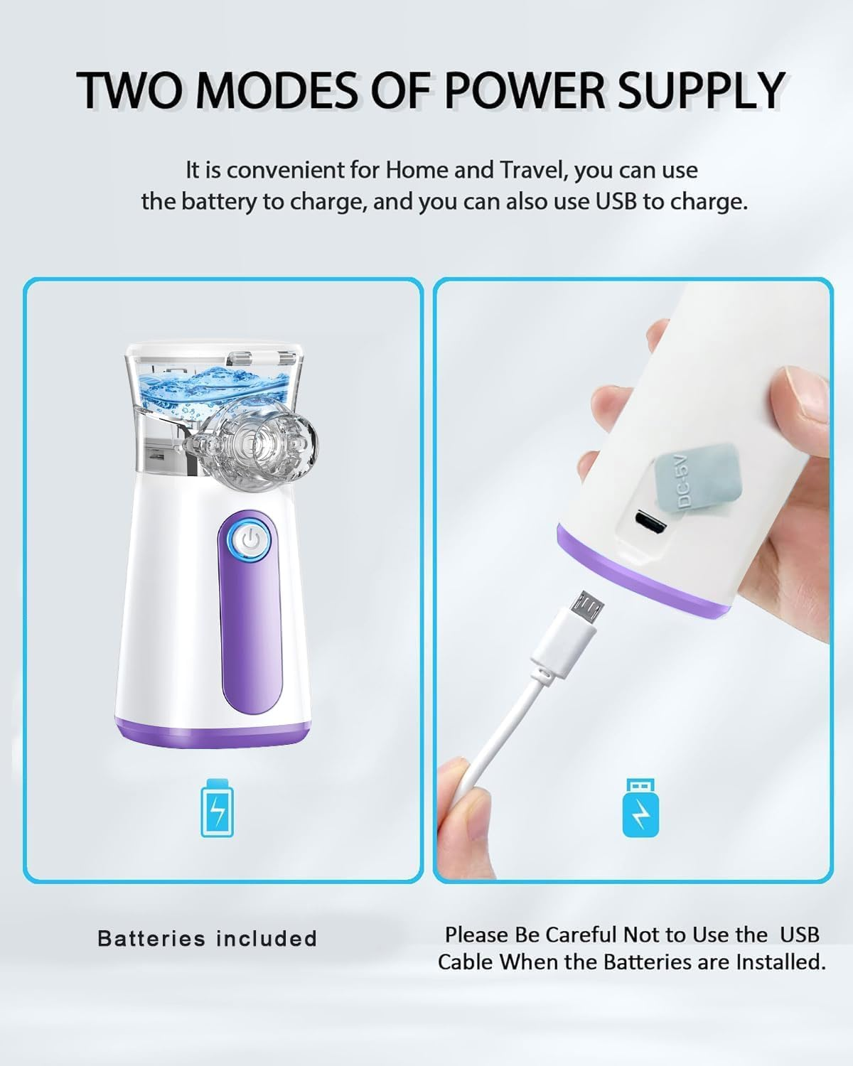 Portable Nebuliser, Nebulizer Machine for Adults and Kids Travel and Household with 3 Nebulizer Masks and Adjustable Nebulization Rate image number 3