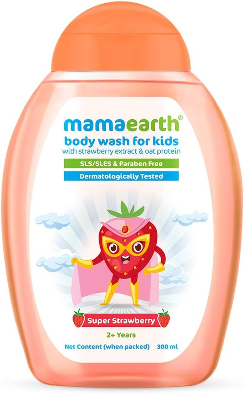 Mamaearth Super Strawberry Body Wash for Kids with Strawberry & Oat Protein &ndash; 300 Ml image number 2
