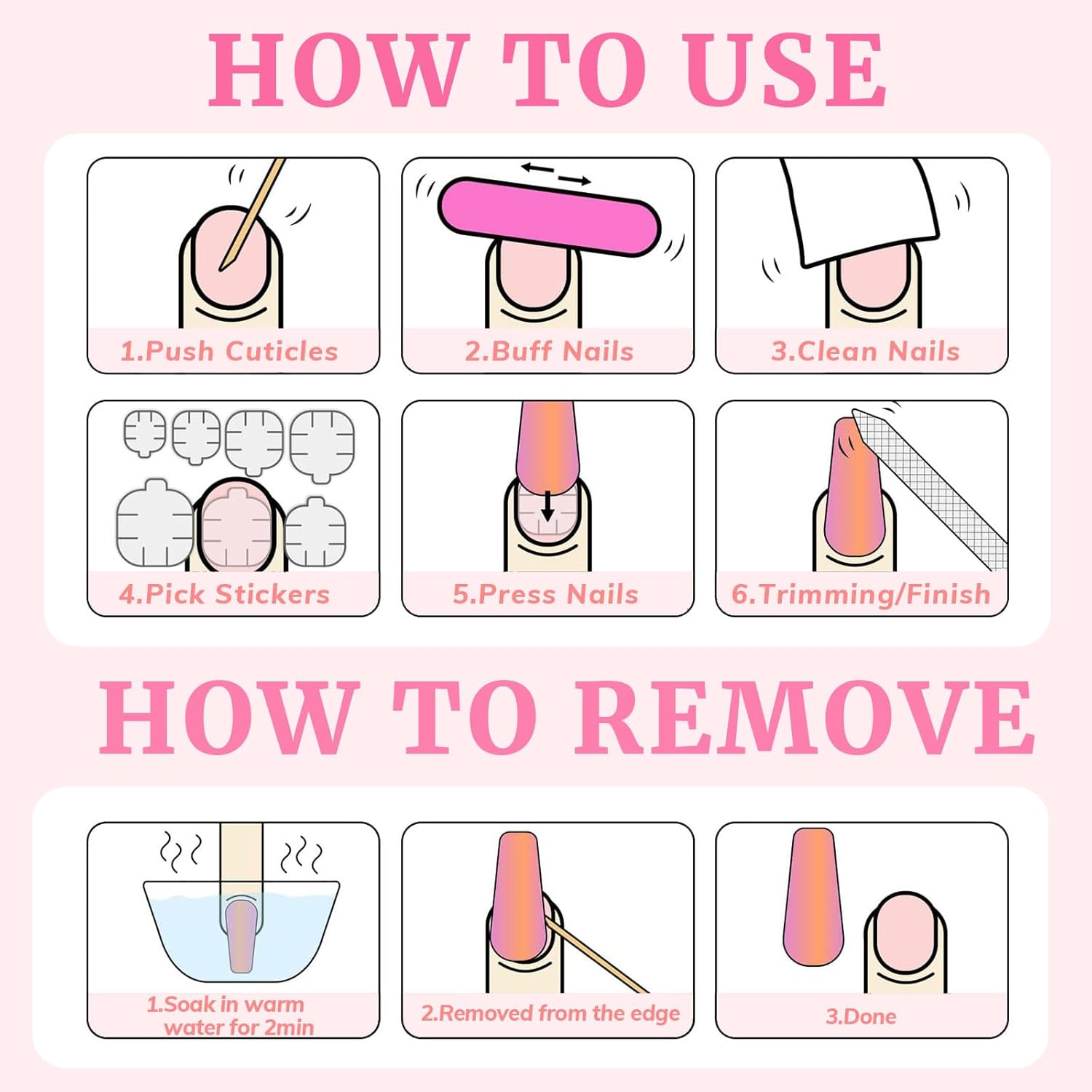 Celblisora 24 Pieces Winter Stick on False Nails Short Square Nails Snowflake Christmas White Glitter False Nails for Women image number 2