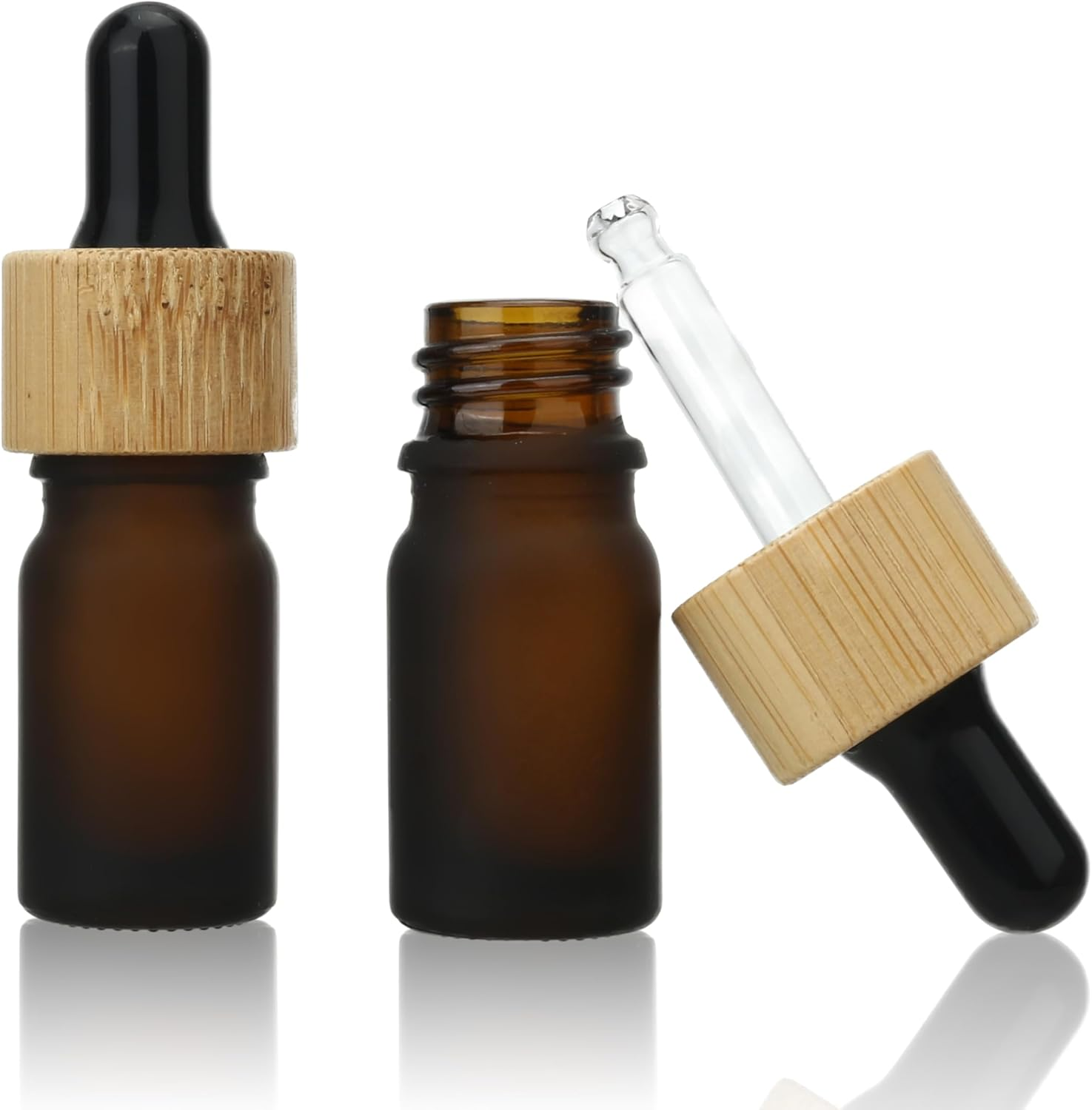 COSIDEA 20 Pcs Empty 5Ml 0.17Oz Small Amber Dropper Bottles Brown Glass Droppers for Essential Oil Liquids Travel Bottles for Toiletries