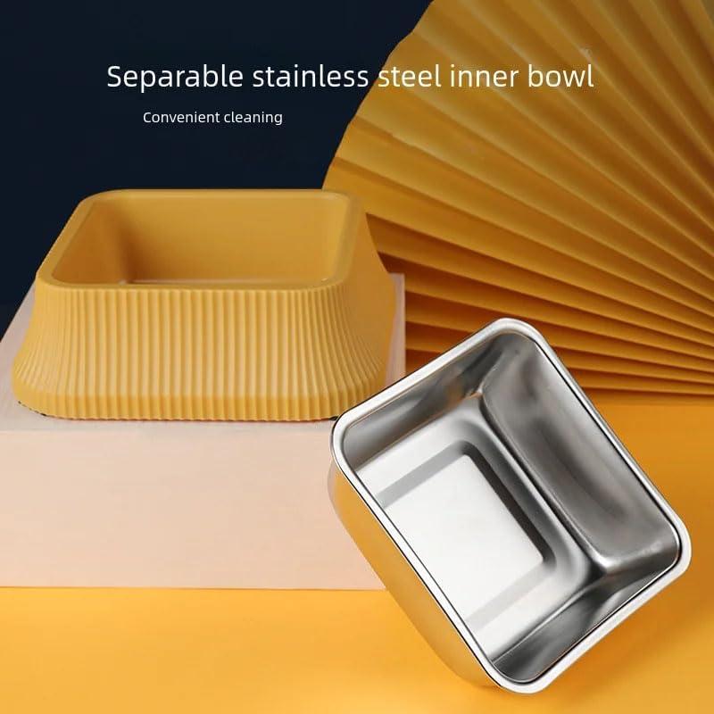 Stainless Steel Dog Water Bowl, Dog Bowl with Non-Slip Rubber Strips, Dog Feeding Bowl, Small Dog Bowl, Metal Dog Bowls, Pet Bowls for Cats and Dogs image number 1