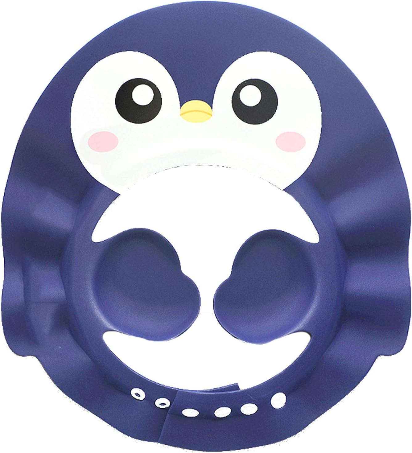 Useful Children'S Shampoo Big Hat Waterproof Thick Silicone Shower Cap Ear Protection Design Four-Speed Adjustment Suitable for Ladies, Children and Girls, Travel Sp (Color : Dark Blue) image number 3