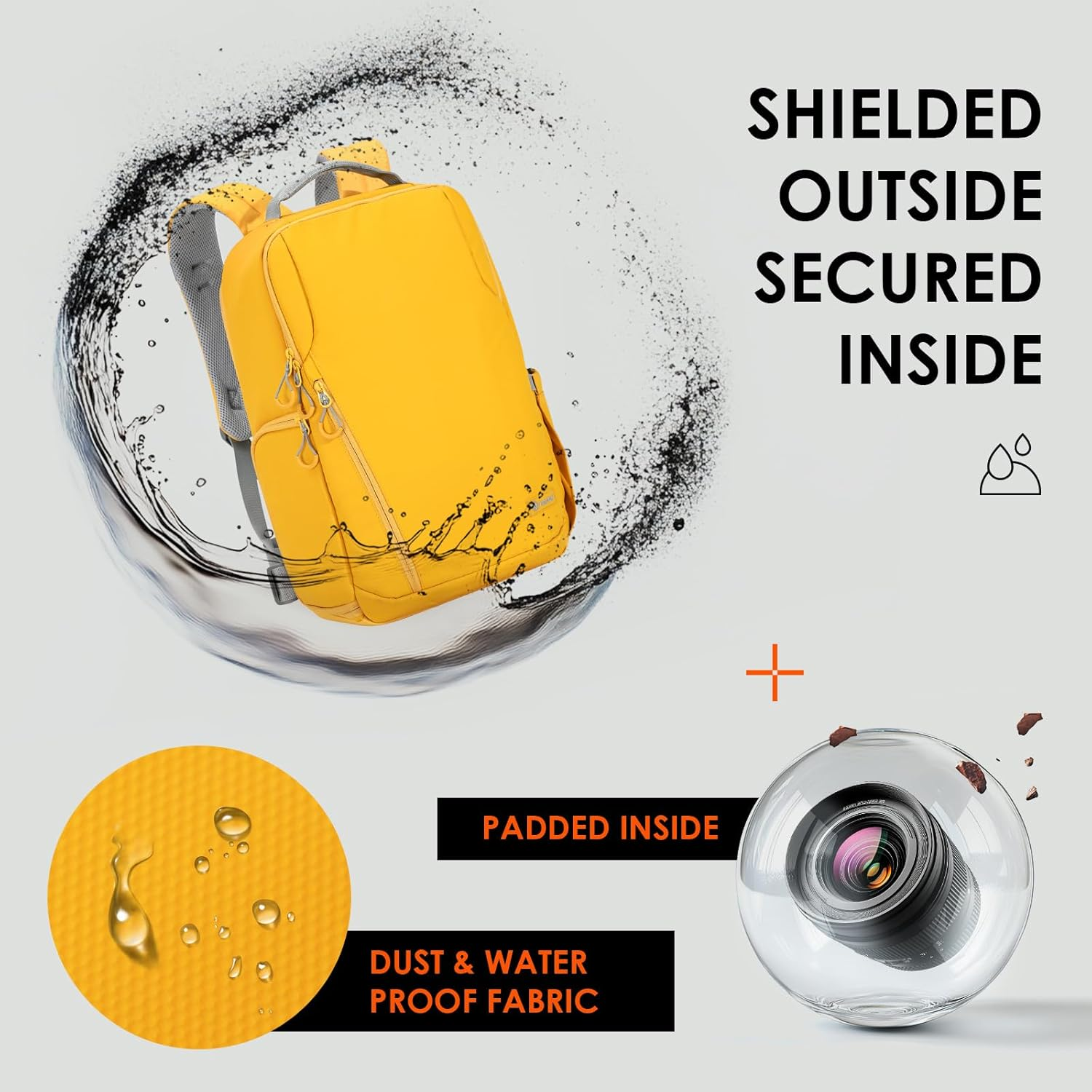 TARION Waterproof Camera Backpack - DSLR Camera Bag with Laptop Compartment, Unisex Minimalist Hiking Backpack image number 1