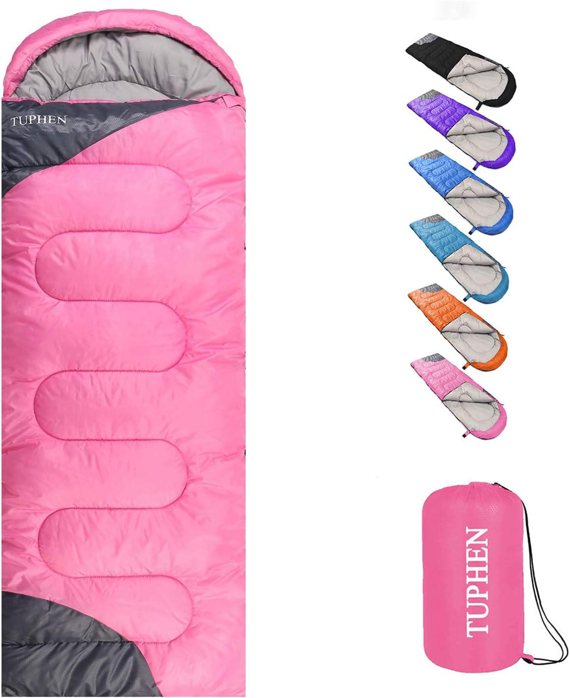 Kids Sleeping Bags - Camping Sleeping Bags with Carry Bag - Compact Sleeping Bag for Hiking, Backpacking 3 Season Warm & Cool Weather, Lightweight Waterproof Outdoor Travel for Boys Girls image number 3