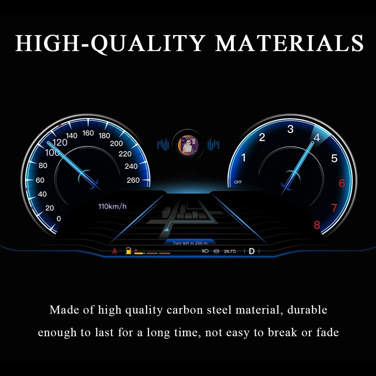 Povtii Single Gauge Mounting Panel, 2.1 Inch Gauge Mounting Panel Bracket Pod with Single Hole, Metal Gauge Pillar Bracket Holder for Most Vehicles' Dashboard, Car Accessories image number 2