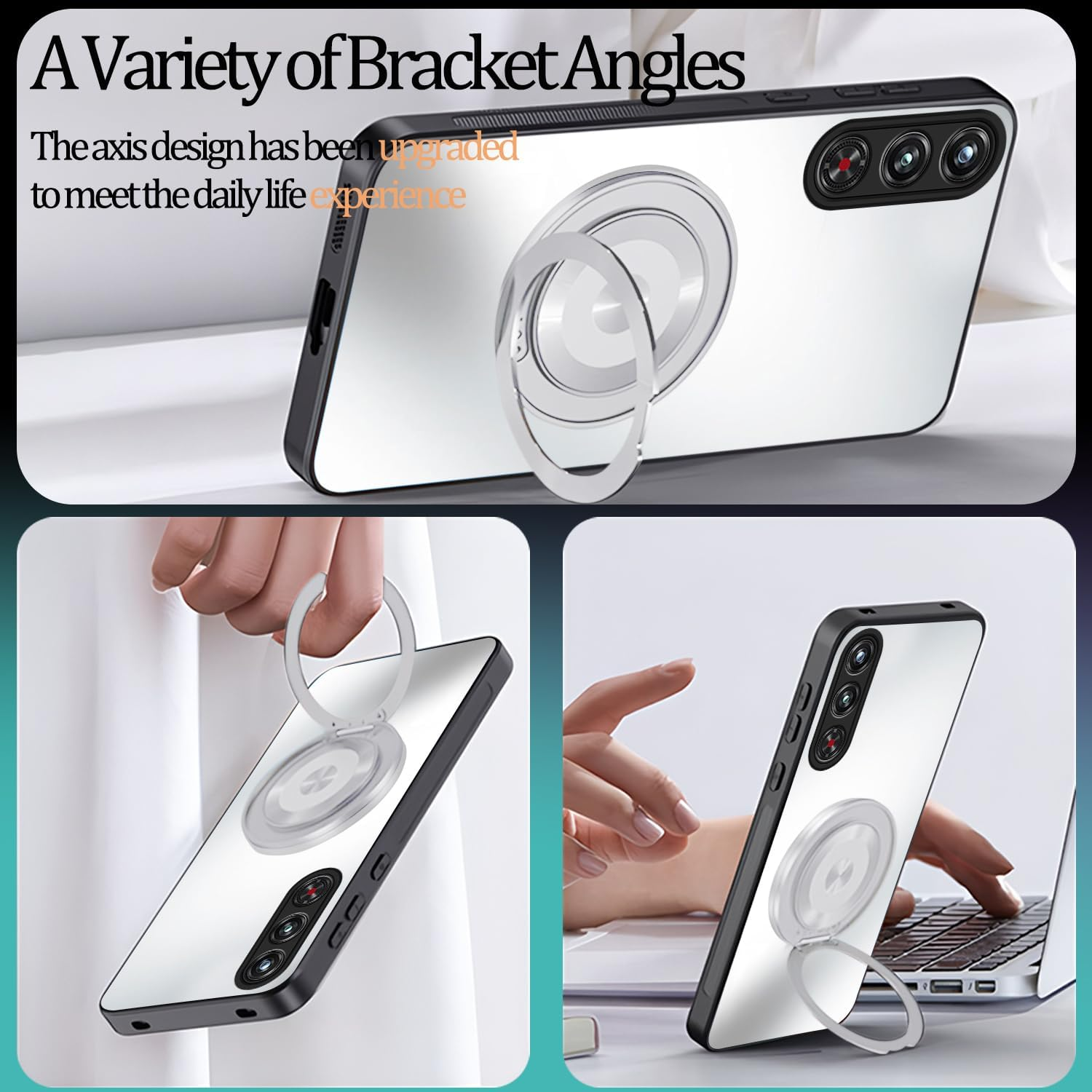 Anlalish Mobile Phone Case Compatible with Redmagic 10 Air, Silicone Matt, Slim Protective Case for ZTE Nubia Red Magic 10 Air with Magnetic Holder, Cover Accessories, Shockproof, Scratch-Resistant image number 6