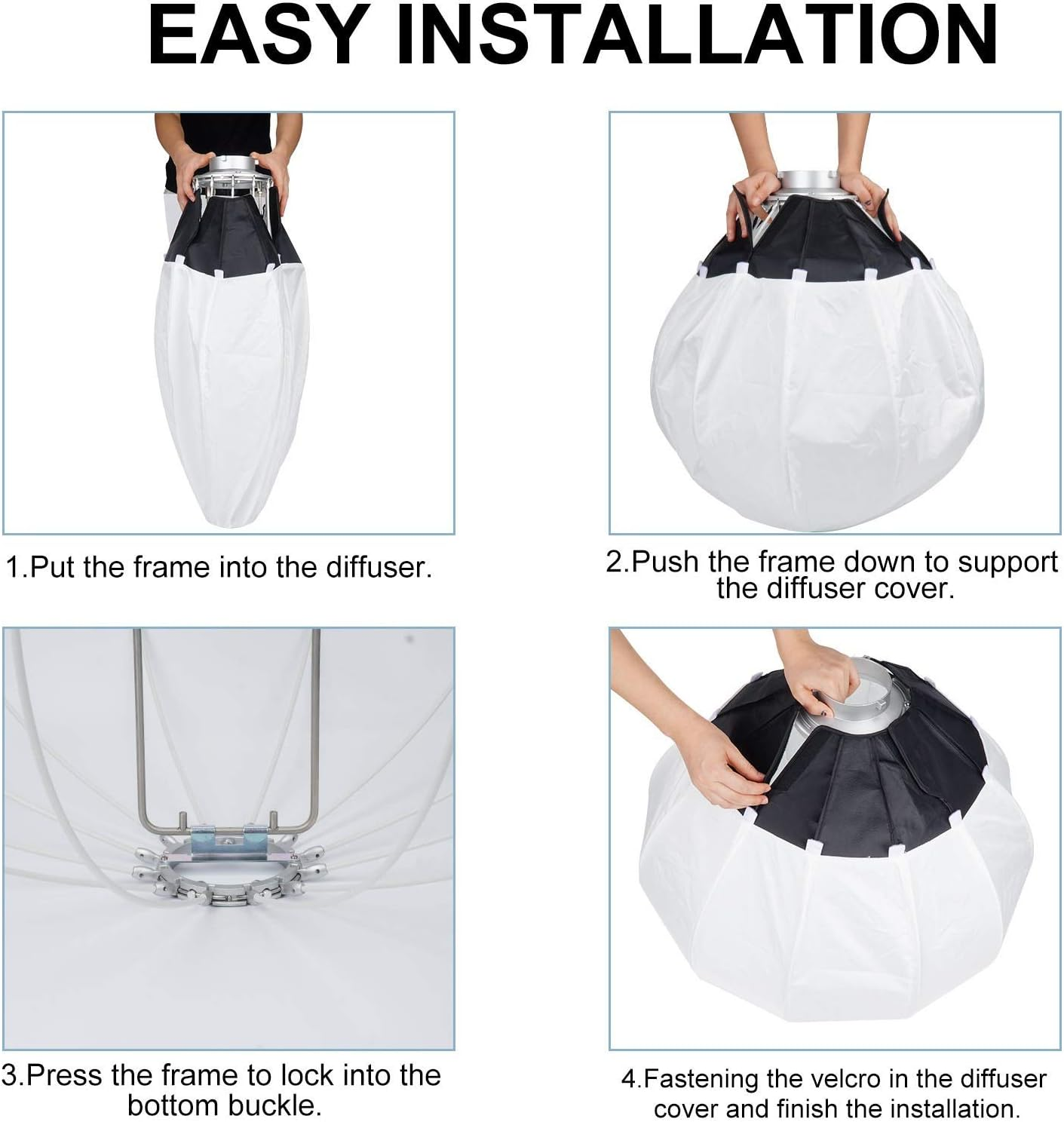 GODOX Softbox Lantern Softbox CS-65D 65Cm Bowens Mount for Aputure 300D Mark II 120D SL-60W VL150 SL150WII FV150 AD200PRO AD300 AD400PRO AD600 VL300 VL200 UL150 image number 2