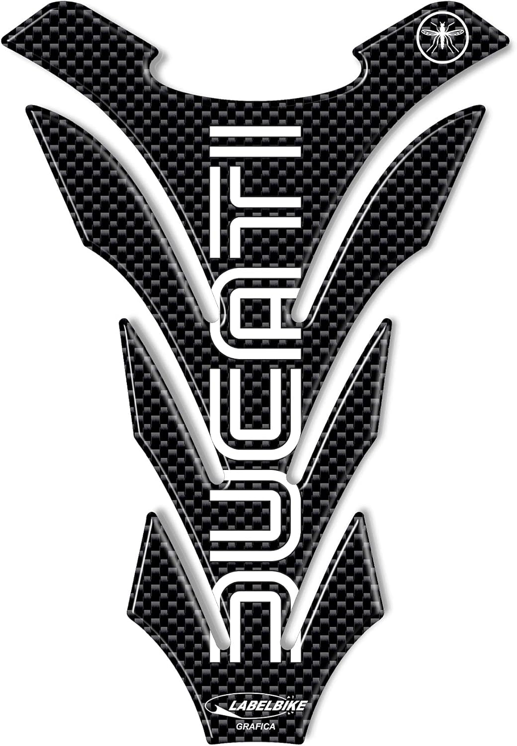Labelbike - Tank PAD 3D Gel Resin Sticker Motorcycle Tank Decoration and Protection Compatible with Ducati Corse