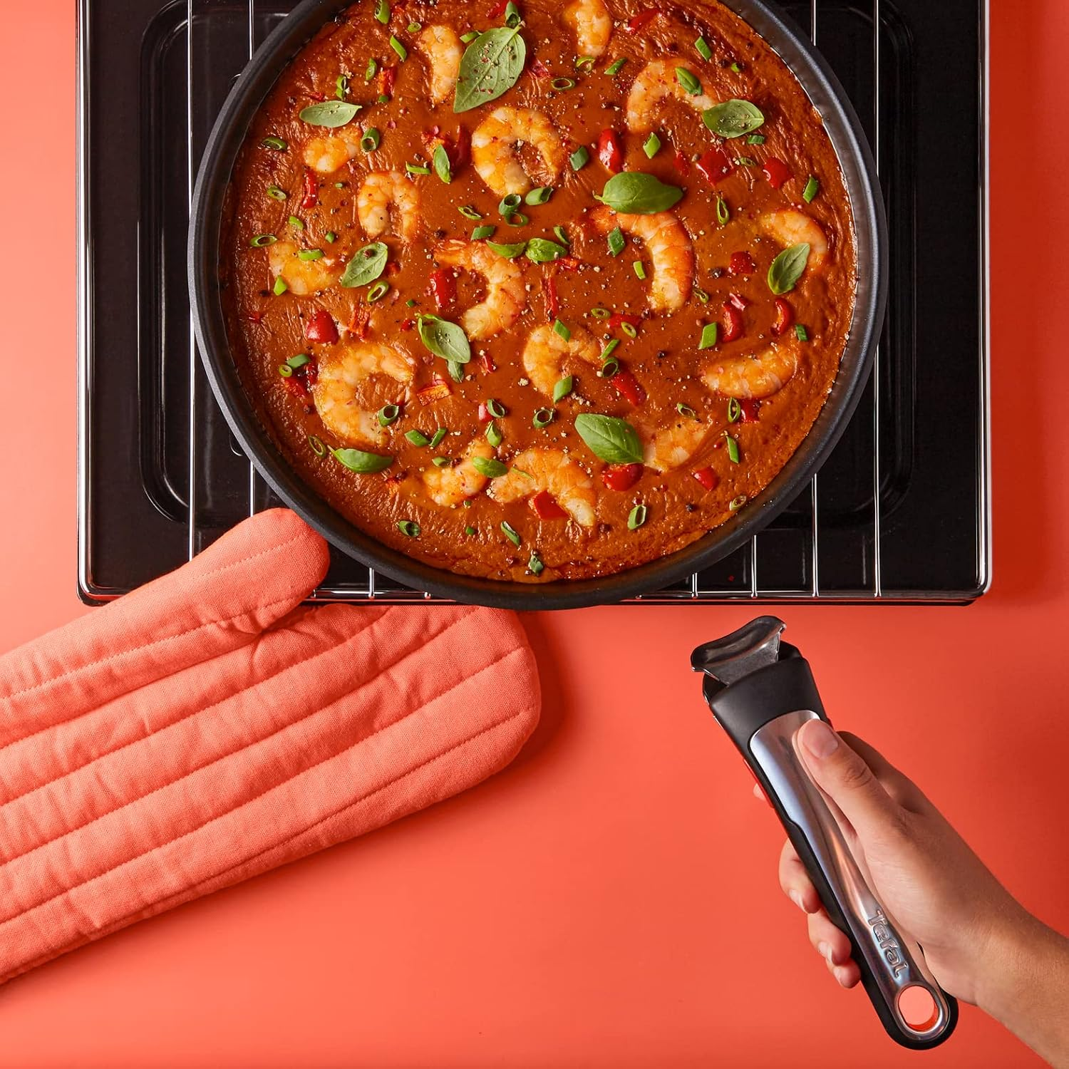 Tefal Ingenio Preference 28 Cm Stackable Frying Pan Stainless Steel Induction Versatility Space Saving L9720602 Silver image number 4