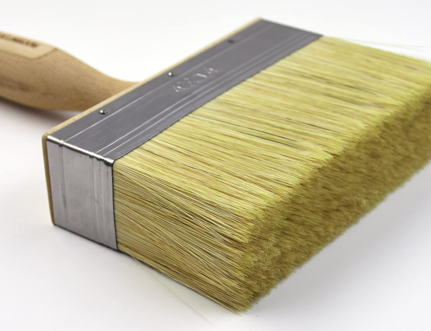 ROLLINGDOG Deck Stain Brush Applicator - Limewash Brush Wood Handle Large Deck Stain Brush for Wall, Wood, Fence, Floor Painting(5.5 Inch) image number 2