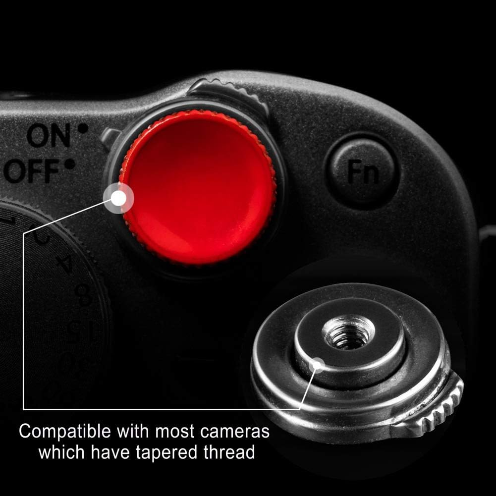 Camera Shutter Button (2 Pack/Red) Upscale and Delicate Soft Shutter Release Button - Silver image number 6