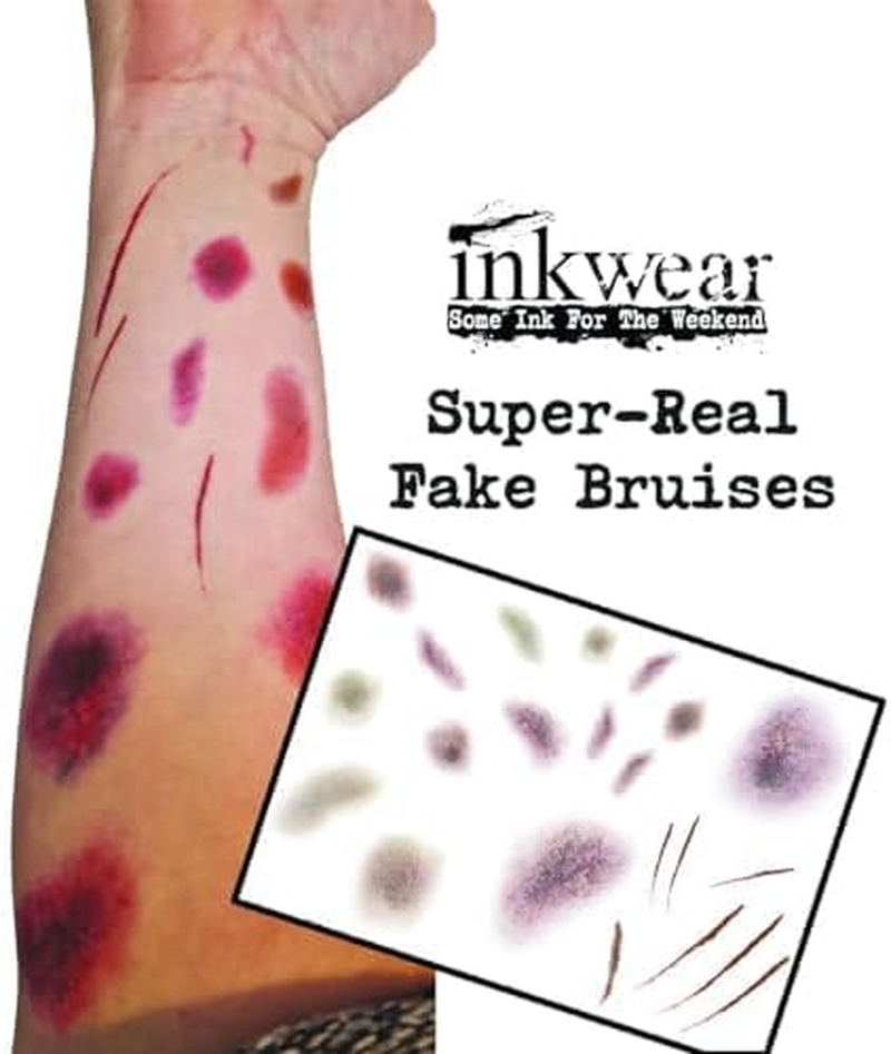 Realistic Fake Bruise & Scratch Tattoos &ndash; Professional-Quaiity Temporary Injury FX | Used in Film, TV & Theatre | 2 A5 Sheets image number 2