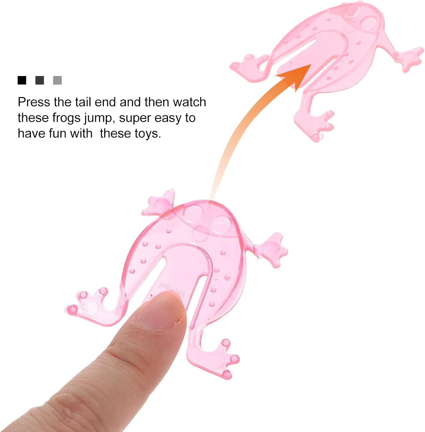 UPKOCH 30Pcs Jumping Frogs Toys, Plastic Leap Frogs for Kids, Fun Party Favors, Assorted Colors, 5X4.5Cm image number 2