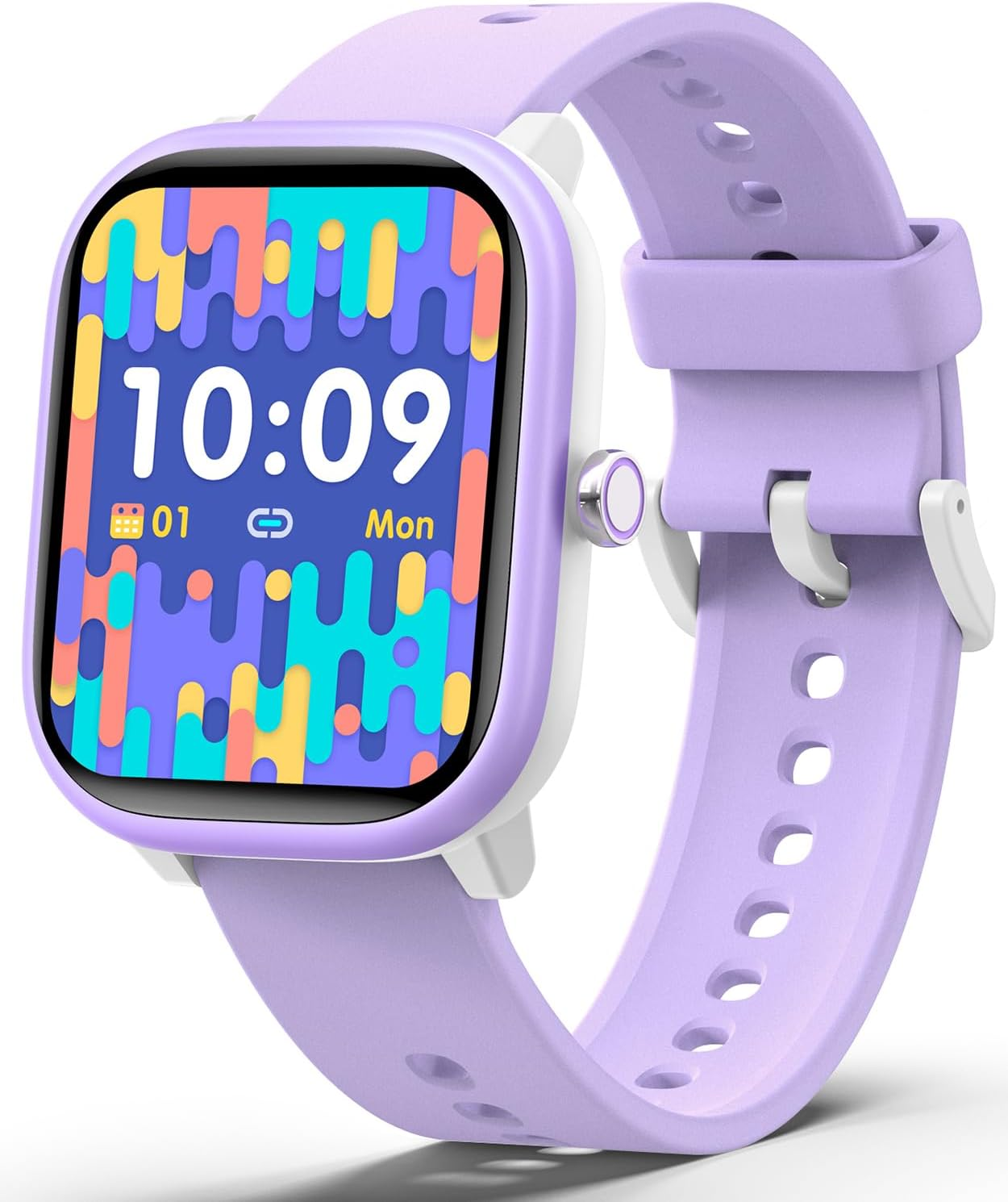 Kids Smart Watch for Boys Girls, Fitness Tracker with Heart Rate Sleep Monitor, 1.83" Touchscreen with 12 Puzzle Games, Waterproof Activity Tracker Pedometer for Android Iphone (Purple) image number 2