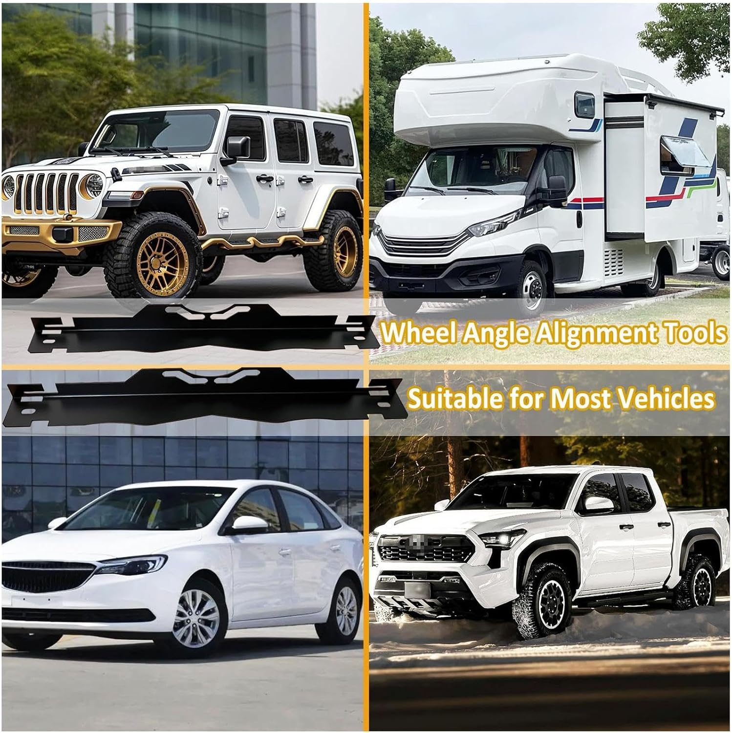 Wheel Alignment Tool, 2X Accurate Camber Plates for Precision Alignment, Quick Measuring Aid, Heavy Duty Stainless Steel Equipment Automotive Maintenance, Improved Vehicle Handling