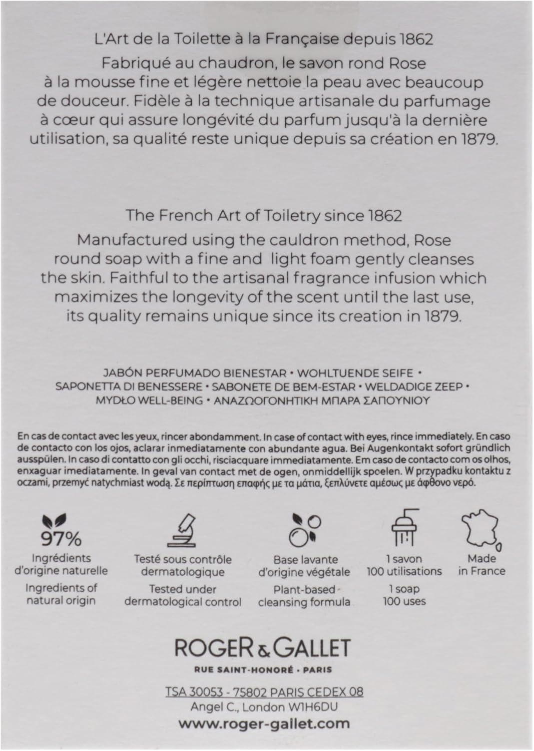 Roger & Gallet Wellbeing Soap Set - Rose for Unisex - 3 X 3.5Oz Soap