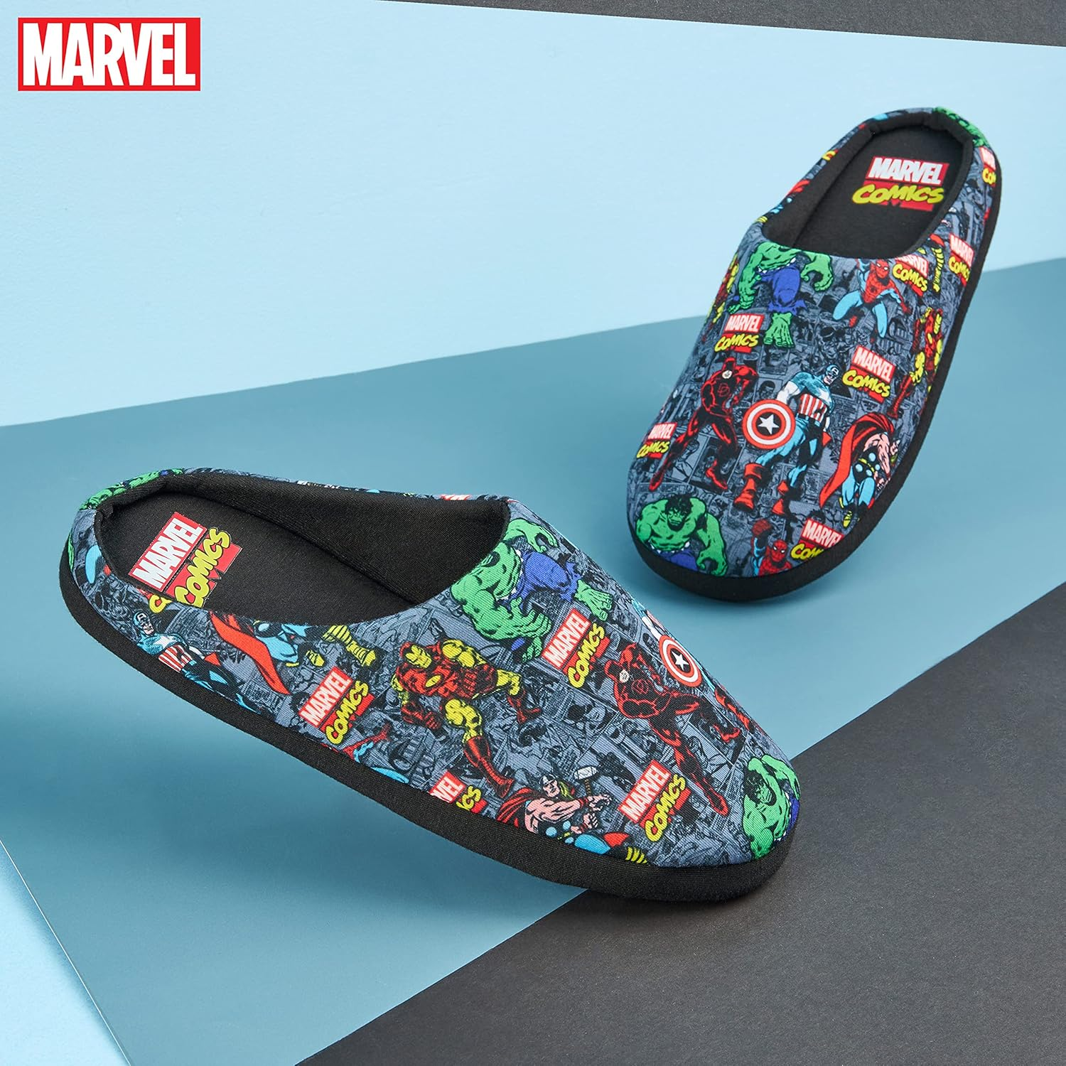 Marvel Men'S Avengers House Slippers Men and Boys Teenagers 39-47 image number 5