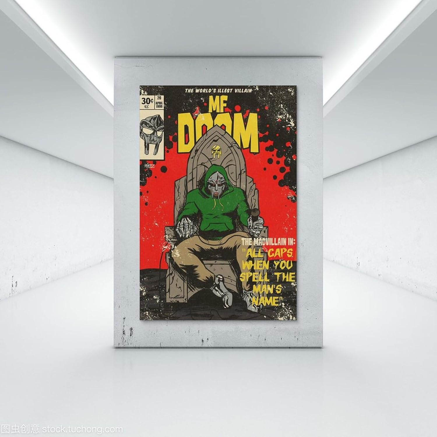 Mf Doom Comic Art Poster Poster Canvas Painting Wall Art Picture Home Decor Print for Bedroom Living Room Dorm Study Bar Office 12X18Inch(30X45Cm) image number 2