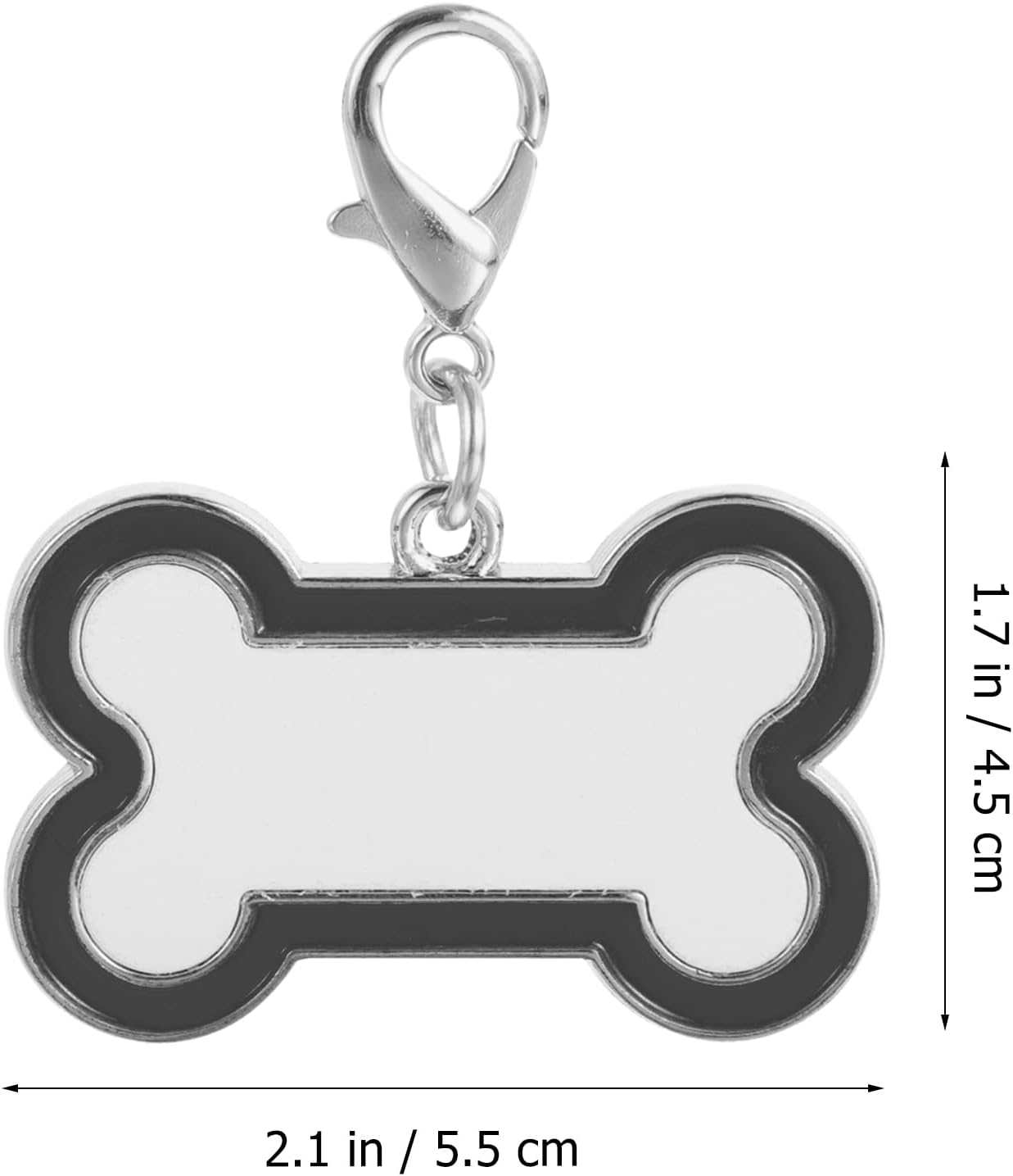 LUOZZY 4 Pcs Sublimation Blank Dog Tags Heat Transfer Puppy Kitten Tags Pendent Blank Craft Pet Tags Supplies - Black image number 2