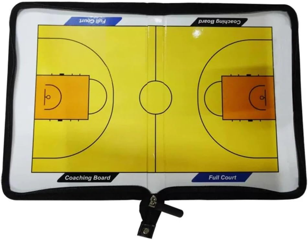 SPPHOENIX Foldable Basketball Coach Tactics Board Double-Sided Magnetic Coaching Clipboard, Strategy Planning Book Set image number 3