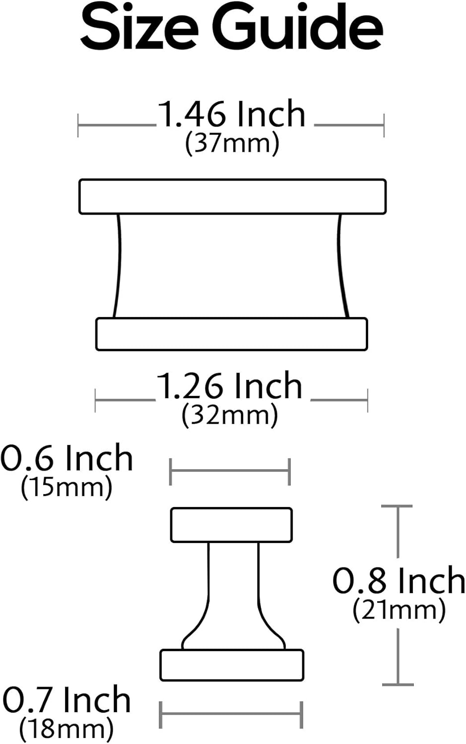 Alzassbg 10 Pack Polished Chrome Cabinet Knobs, 1.46 Inch(37Mm) Rectangle Kitchen Hardware Knobs for Cabinets and Drawers AL6061CP image number 5