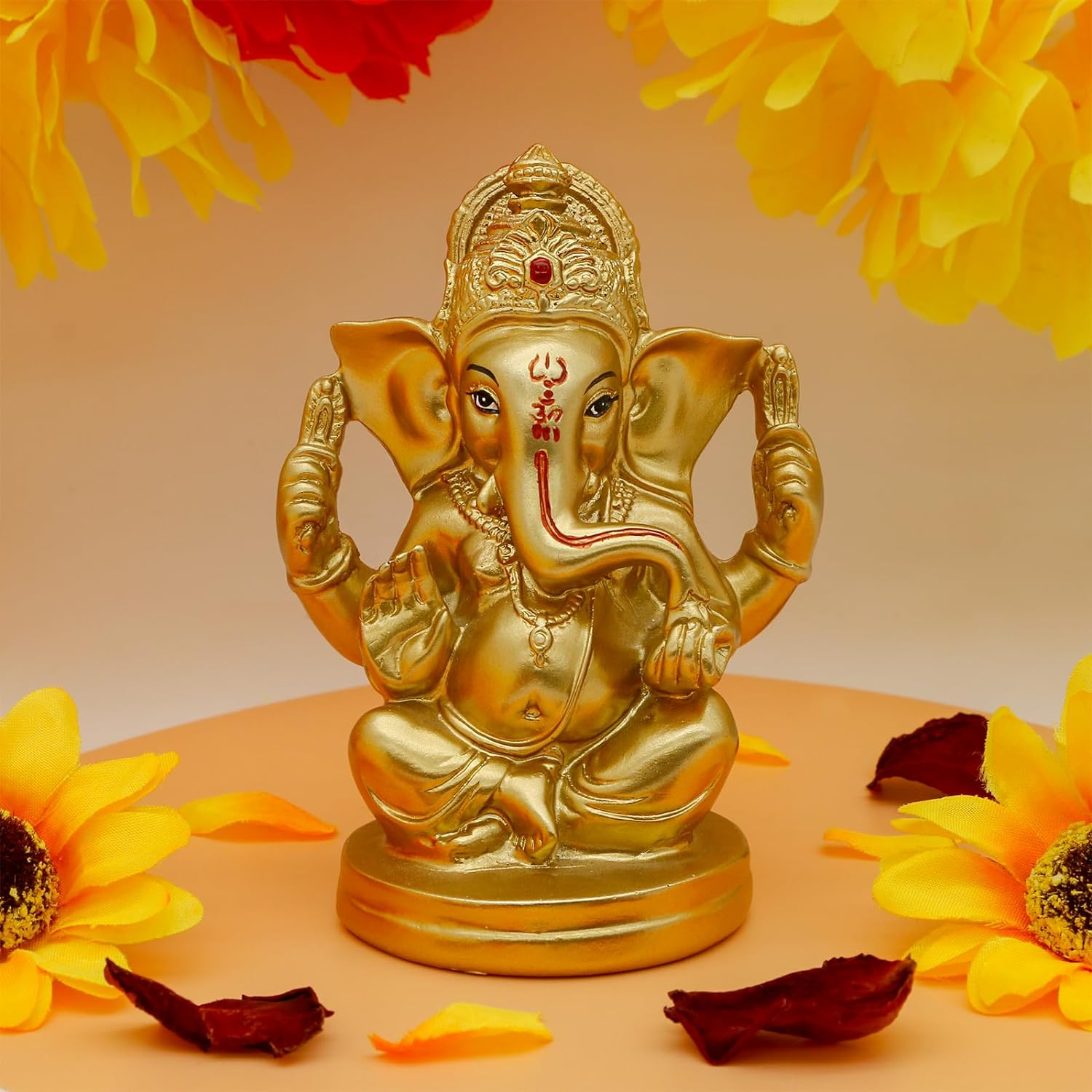 Bangbangda Hindu God Lord Ganesha Idol - Indian Ganesh Statue Sculpture India Murti Pooja Item Home Office Mandir Temple Puja Decor Yoga Zen Meditation Altar Shrine Kit Religious Gifts