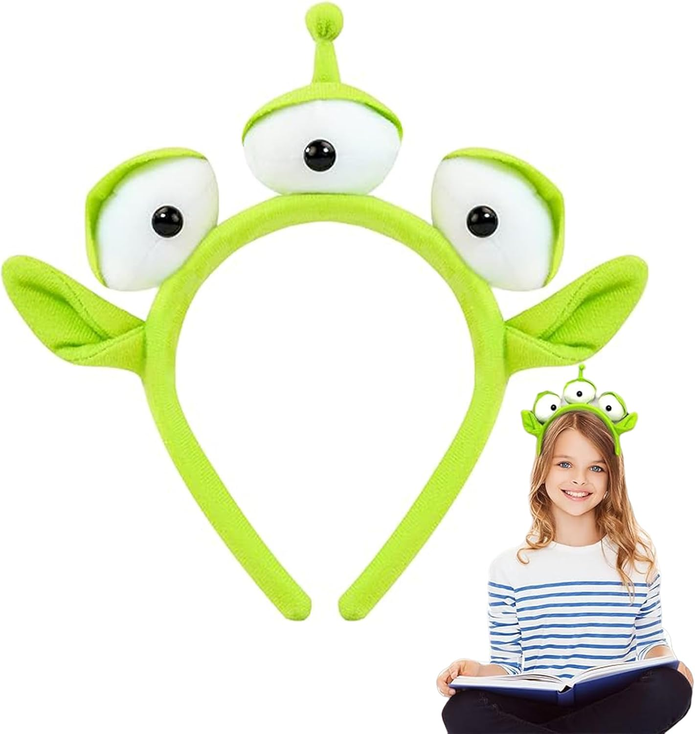 Alien Headband, Alien Headband Kids, Alien Eyes Headband Accessories for Cosplay Themed Party for Halloween Carnival Fancy Dress Costume, Alien Costume Head Wear for Adult Kids image number 5