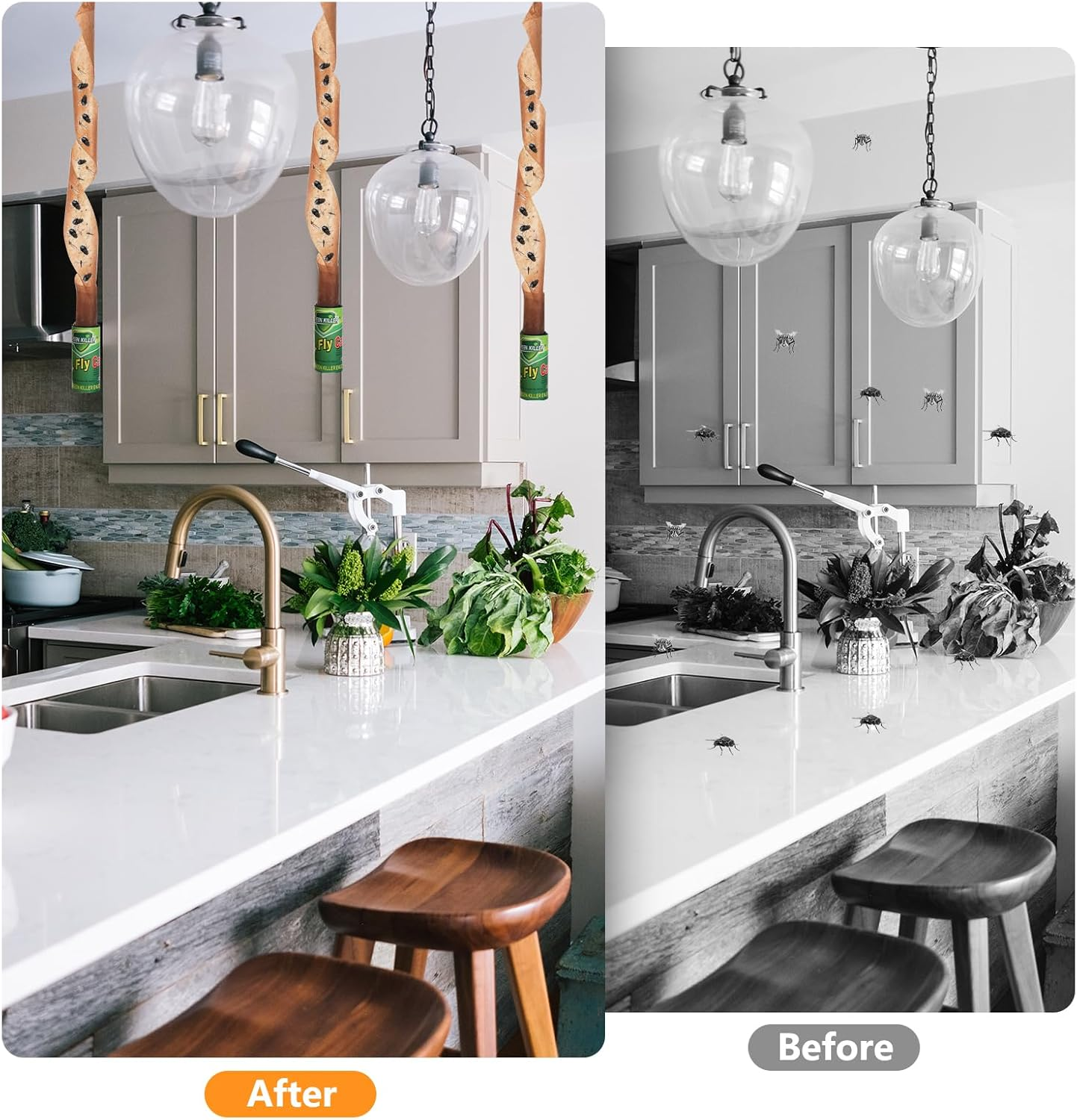 20PCS Fly Paper Strips，Geeric Fly Ribbon Sticky Traps Hanging Insect Traps Fly Catcher Sticky Fly Traps Rolls Tape Fly Bait Indoor Catcher for Fruit Flies, Gnat, Pest, Mosquito Green image number 6