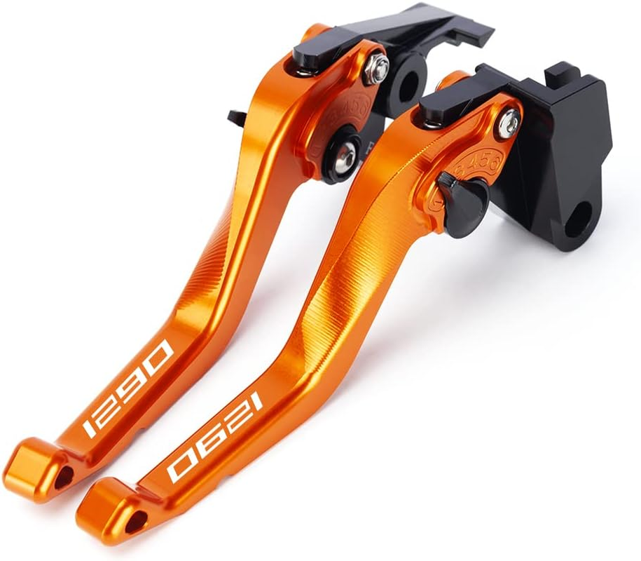 Modeer for KTM Super Adventure 1290 S/T/R 2015-2020 Motorcycle Aluminum Shorty Brake Clutch Levers 1290 Super Adventure Super Adv 1290 Accessories (Orange)